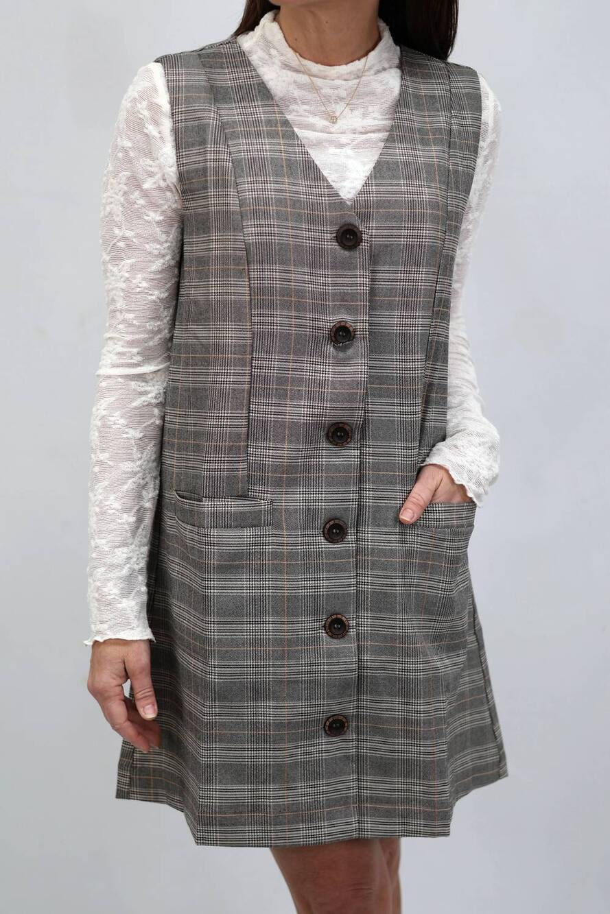 NEW JODIFL cher mini dress in plaid